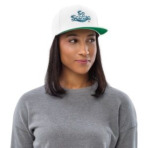 White on white with bottom Green brim So Scotian Cap Design by I’M So What Co